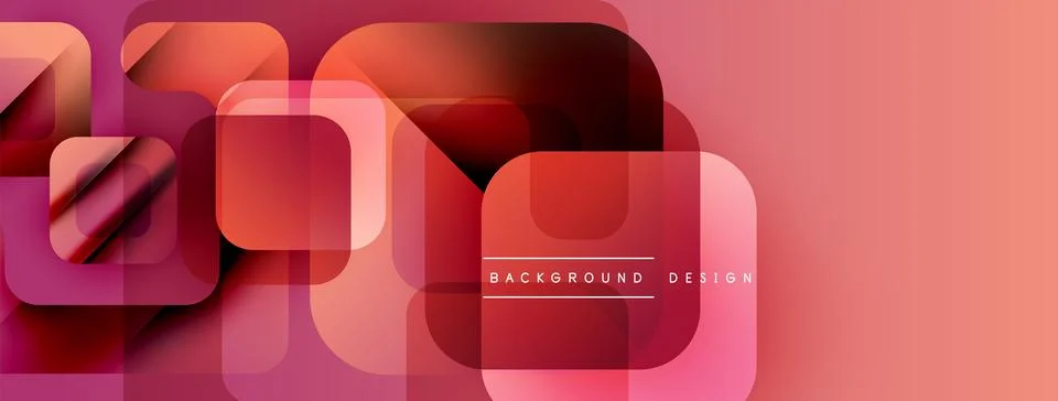 Abstract geometric pattern. Overlapping squares create vibrant, modern design. Stock Illustration