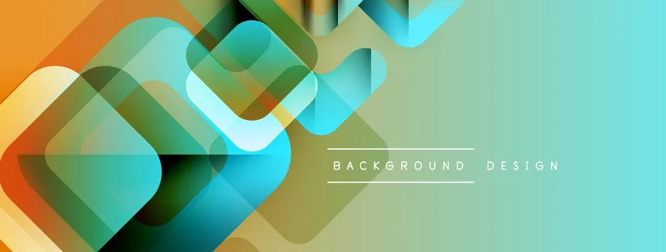 Abstract geometric pattern. Overlapping squares create dynamic gradient effect. イラスト素材