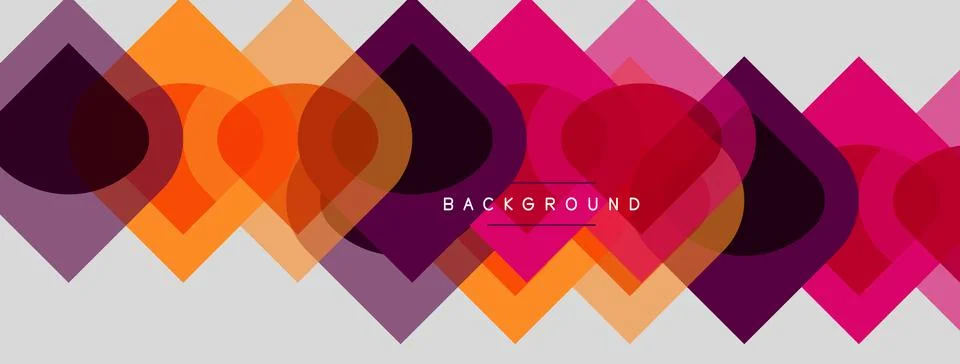 Abstract geometric pattern. Overlapping squares, vibrant colors, modern desig イラスト素材