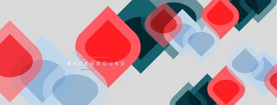 Abstract geometric pattern. Overlapping squares, rectangles, soft colors crea 스톡 일러스트