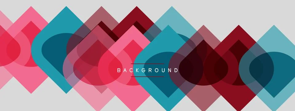 Abstract geometric pattern. Overlapping squares, rectangles create vibrant 스톡 일러스트