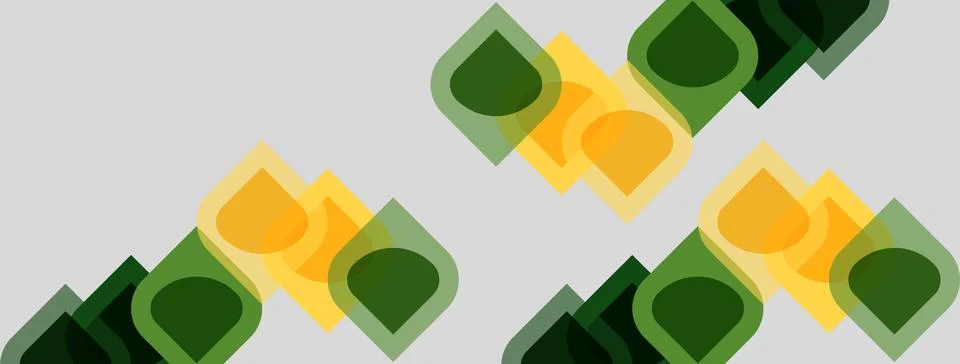 Abstract geometric pattern. Overlapping squares, rectangles, shades green, 스톡 일러스트