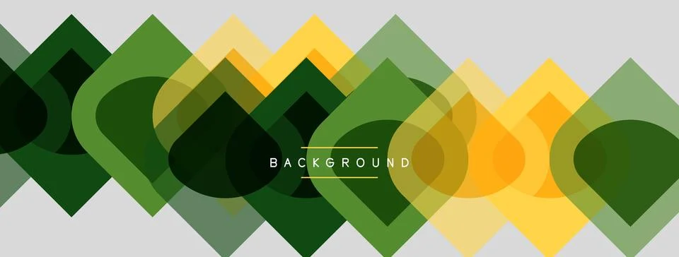 Abstract geometric pattern. Overlapping squares create wavy lines, using gree Stock Illustration