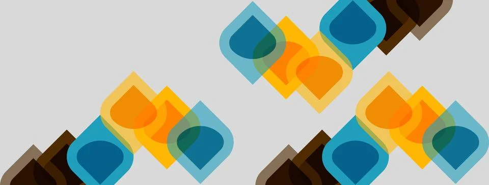 Abstract geometric pattern. Overlapping squares, rectangles create dynamic Illustrazione stock