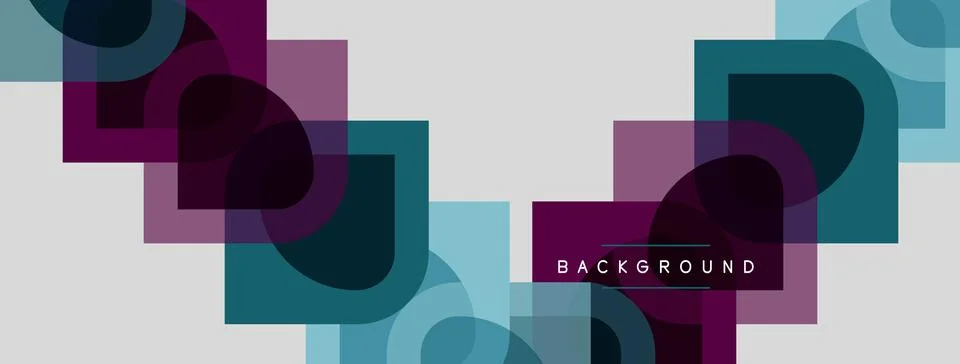 Abstract geometric pattern. Overlapping squares, rectangles create layered Illustrazione stock