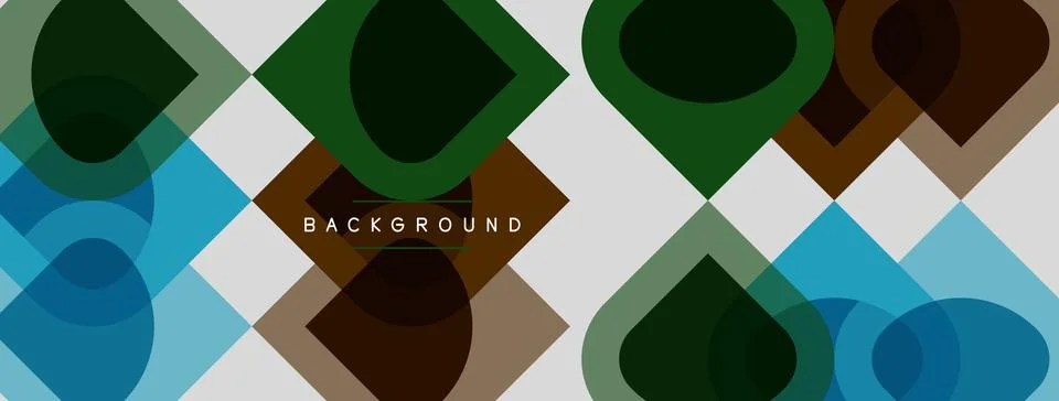 Abstract geometric pattern. Overlapping squares, circles create layered visua 스톡 일러스트