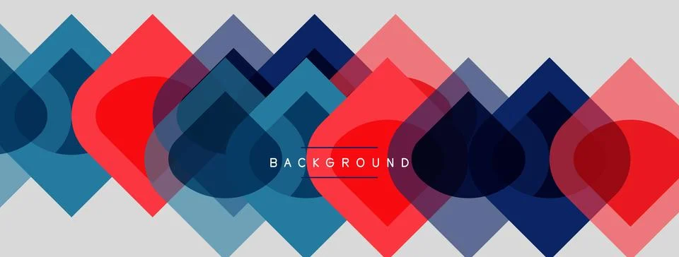 Abstract geometric pattern. Overlapping squares create dynamic colorful Stock Illustration