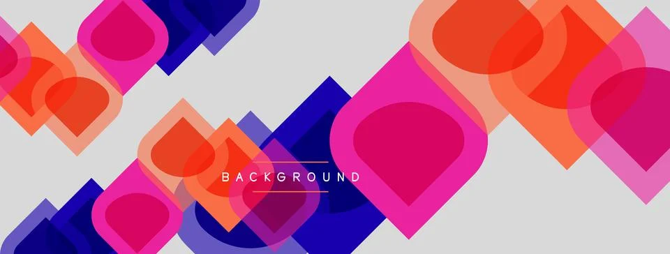 Abstract geometric pattern. Overlapping squares, rectangles create vibrant Stock Illustration