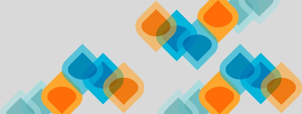 Abstract geometric pattern. Overlapping squares, circles create modern design 스톡 일러스트