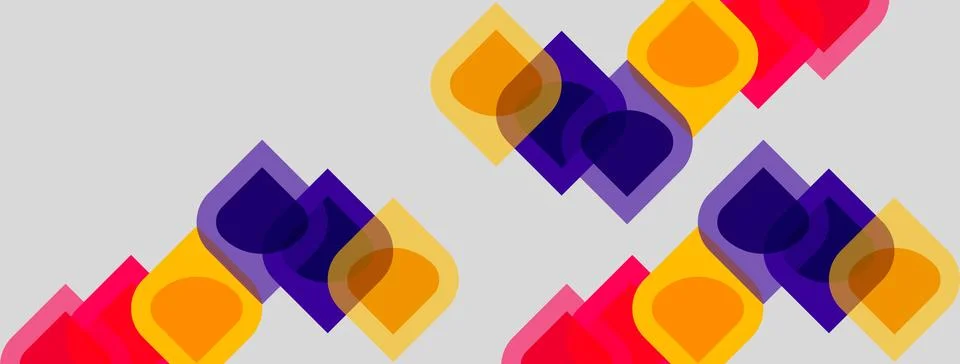 Abstract geometric pattern. Overlapping squares, rectangles, vibrant colors 스톡 일러스트