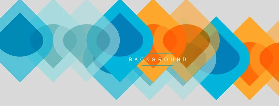 Abstract geometric pattern. Overlapping squares, circles create vibrant tex.. 스톡 일러스트