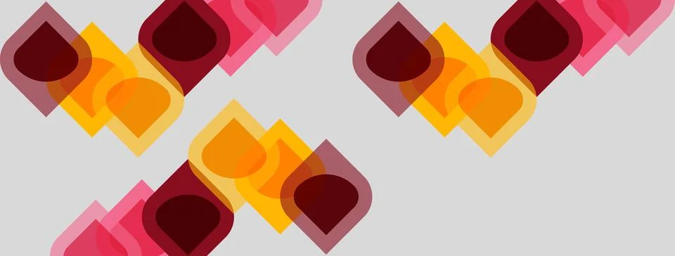 Abstract geometric pattern. Overlapping squares, rectangles, warm colors イラスト素材
