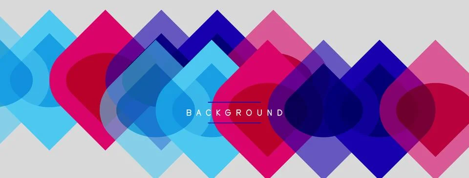 Abstract geometric pattern. Overlapping squares create vibrant color transi.. Stock Illustration