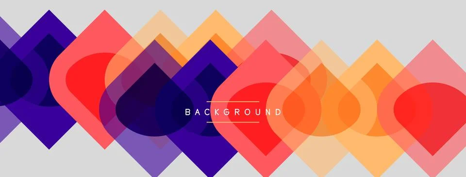 Abstract geometric pattern. Overlapping squares create vibrant color gradient Stock Illustration