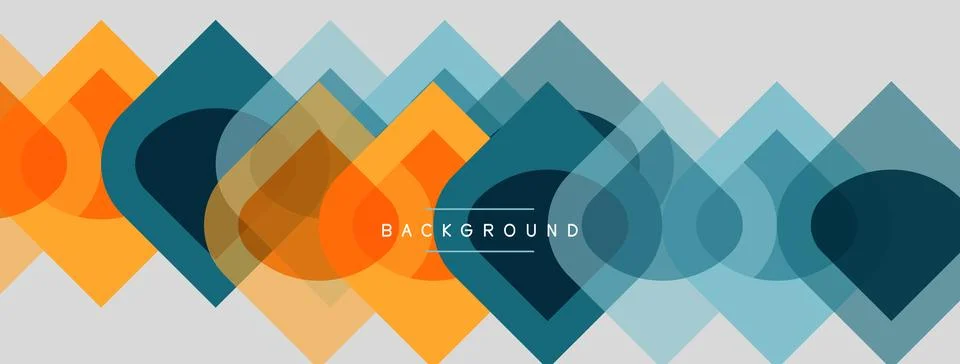 Abstract geometric pattern. Overlapping squares create zigzag effect. Orange, Stock Illustration