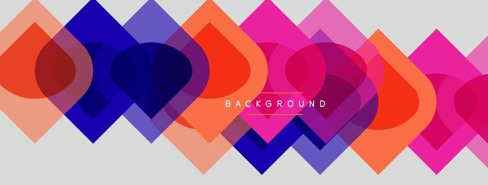 Abstract geometric pattern. Overlapping squares create vibrant colorful Stock Illustration