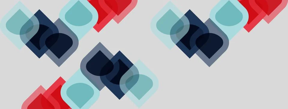 Abstract geometric pattern. Overlapping squares, rectangles create dynamic Stock Illustration