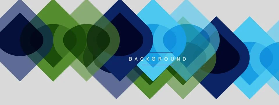 Abstract geometric pattern. Overlapping squares, circles create dynamic visua Stock Illustration