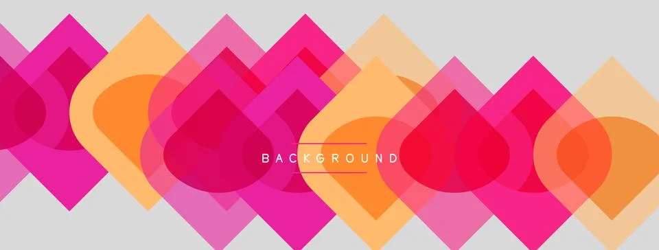 Abstract geometric pattern. Overlapping squares, circles create vibrant tex.. Stock Illustration
