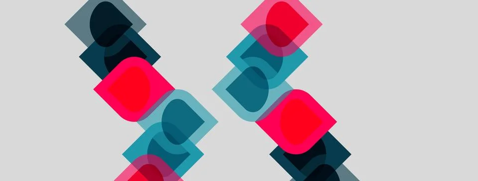Abstract geometric pattern. Overlapping squares, rectangles create dynamic Stock Illustration