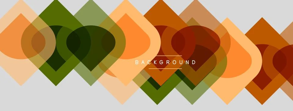 Abstract geometric pattern. Overlapping squares, circles create dynamic visua Stock Illustration