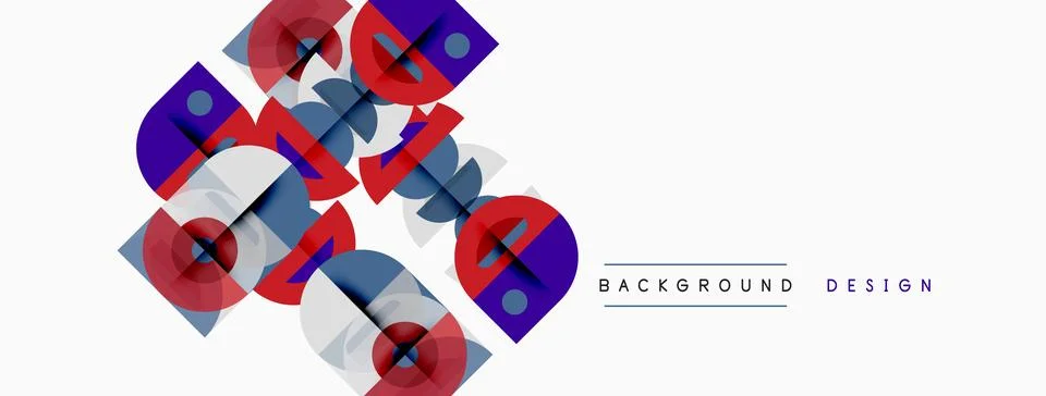 Abstract geometric pattern. Overlapping squares, rectangles create dynamic Stock Illustration