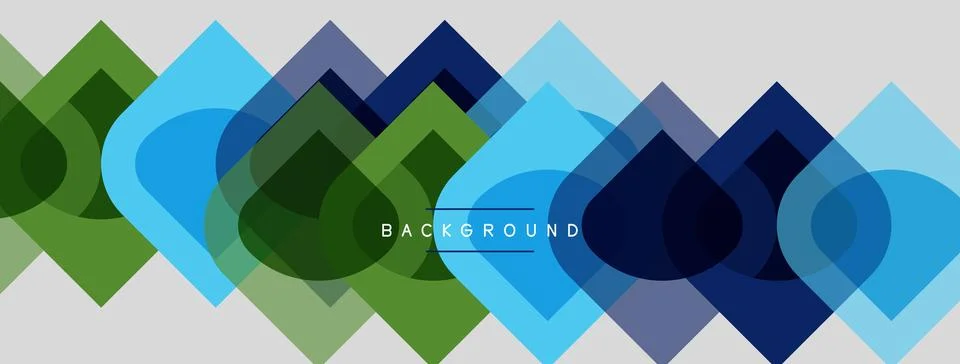 Abstract geometric pattern. Overlapping squares, circles create layered effec Stock Illustration