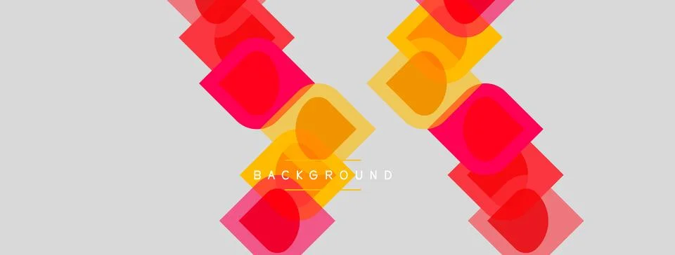 Abstract geometric pattern. Overlapping squares, rectangles, vibrant colors. 스톡 일러스트
