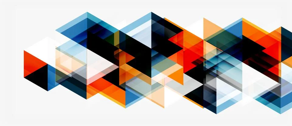 Abstract geometric pattern. Overlapping triangles create dynamic visual tex.. Stock Illustration