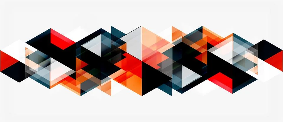 Abstract geometric pattern. Overlapping triangles create dynamic visual flow. Illustrazione stock