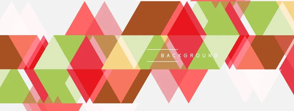 Abstract geometric pattern. Overlapping triangles create colorful background. Illustrazione stock