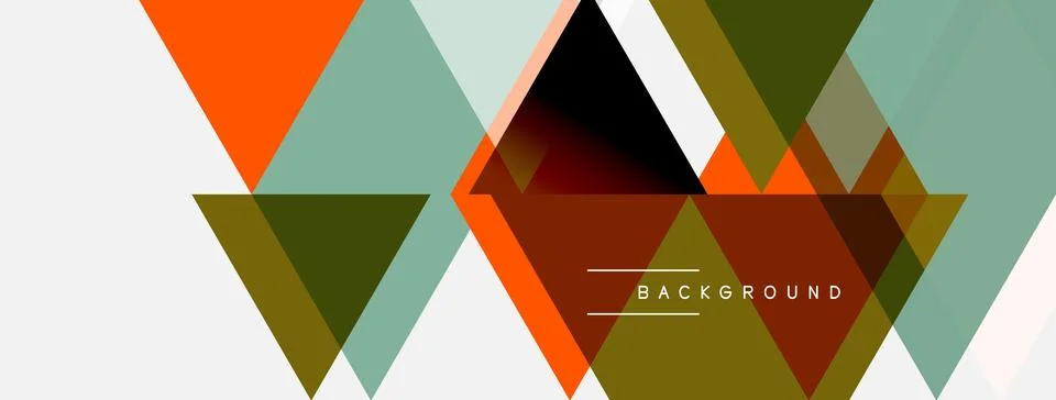 Abstract geometric pattern. Overlapping triangles create modern design. Color Illustrazione stock