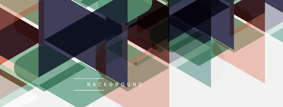 Abstract geometric pattern. Overlapping triangles create layered effect. Mute Stock Illustration