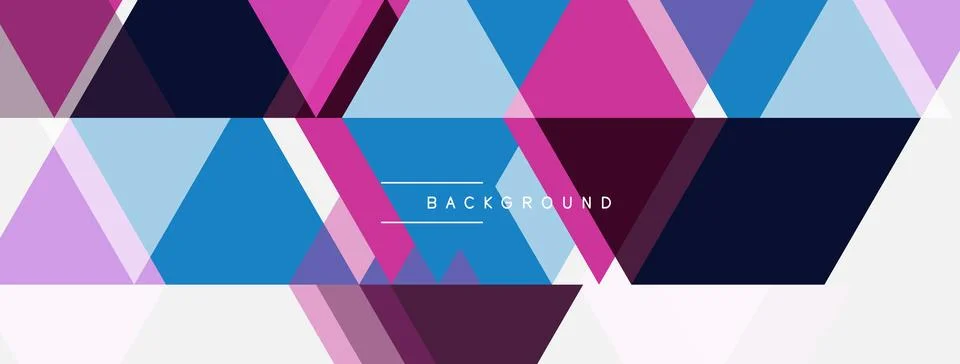 Abstract geometric pattern. Overlapping triangles, rectangles create vibrant, Stockillustratie