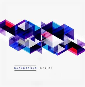 Abstract geometric pattern. Overlapping triangles create dynamic visual effec 스톡 일러스트