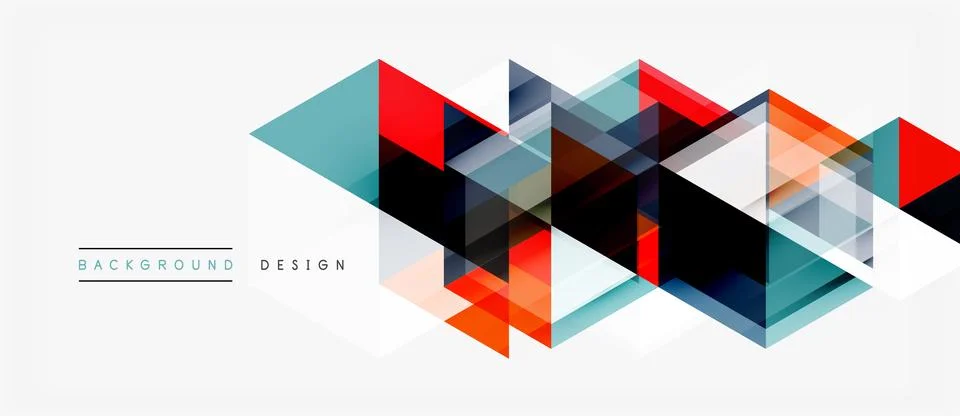 Abstract geometric pattern. Overlapping triangles create dynamic visual effec Illustrazione stock