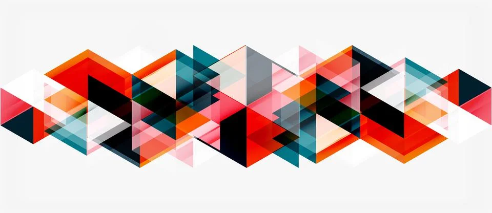 Abstract geometric pattern. Overlapping triangles create dynamic visual tex.. 库存插图