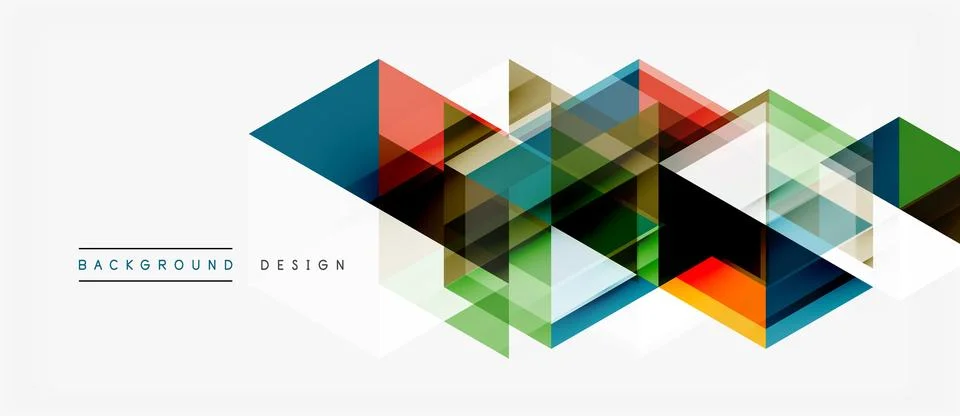 Abstract geometric pattern. Overlapping triangles create dynamic visual effec 스톡 일러스트