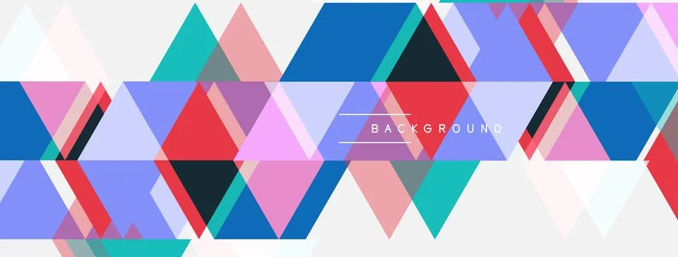 Abstract geometric pattern. Overlapping triangles create vibrant, colorful 스톡 일러스트