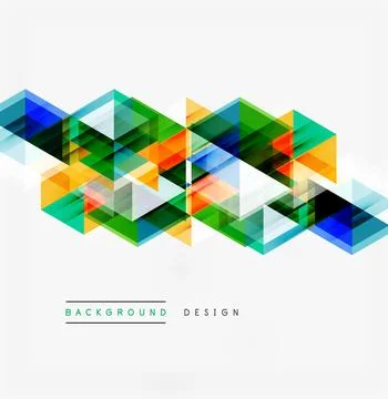 Abstract geometric pattern. Overlapping triangles create vibrant, colorful wa 스톡 일러스트