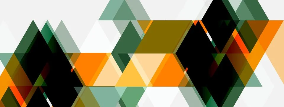 Abstract geometric pattern. Overlapping triangles create textured horizontal Stock Illustration