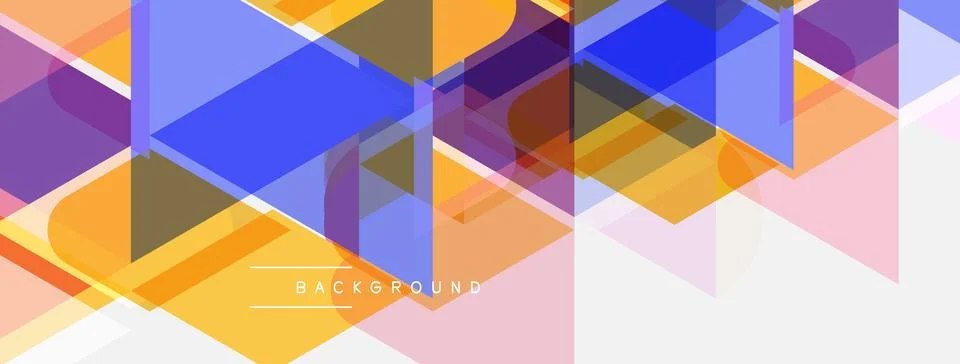 Abstract geometric pattern. Overlapping triangles create vibrant, colorful 库存插图