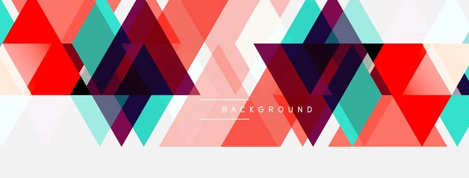 Abstract geometric pattern. Overlapping triangles create vibrant, modern Stock Illustration