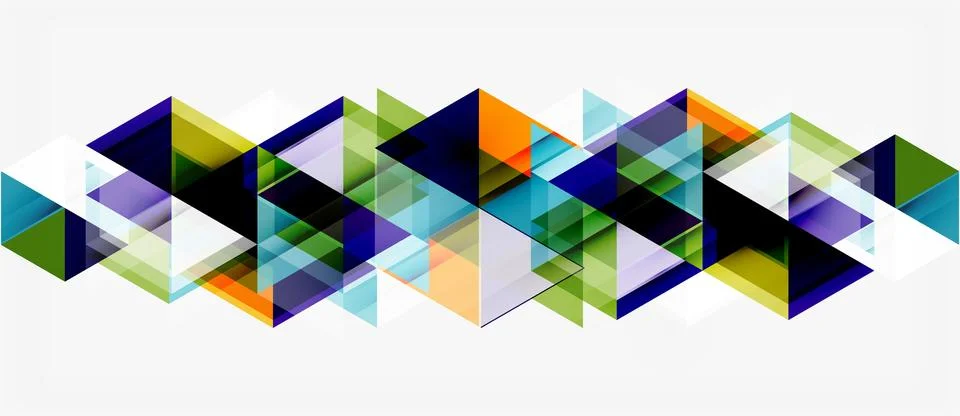Abstract geometric pattern. Overlapping triangles create dynamic visual flow. Stock Illustration