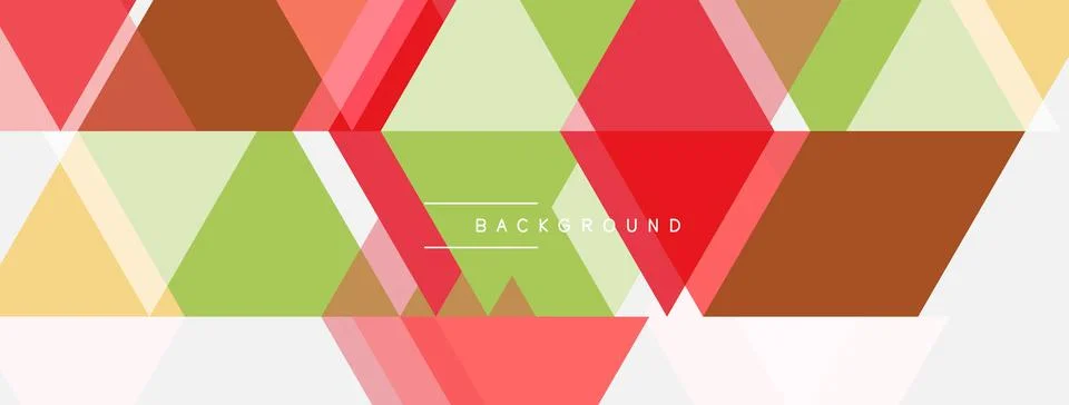 Abstract geometric pattern. Overlapping triangles create colorful background. Stock Illustration