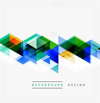 Abstract geometric pattern. Overlapping triangles create dynamic wave effect. Stock Illustration