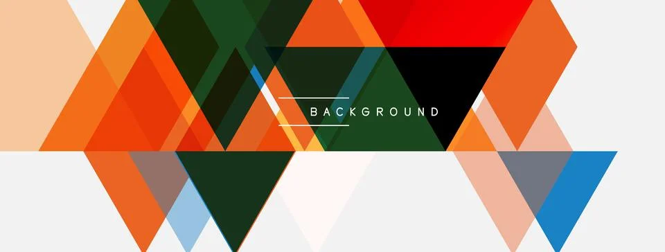Abstract geometric pattern. Overlapping triangles create colorful background. 스톡 일러스트