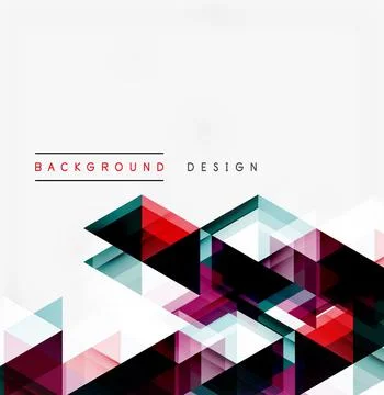 Abstract geometric pattern. Overlapping triangles create dynamic visual effec Stock Illustration