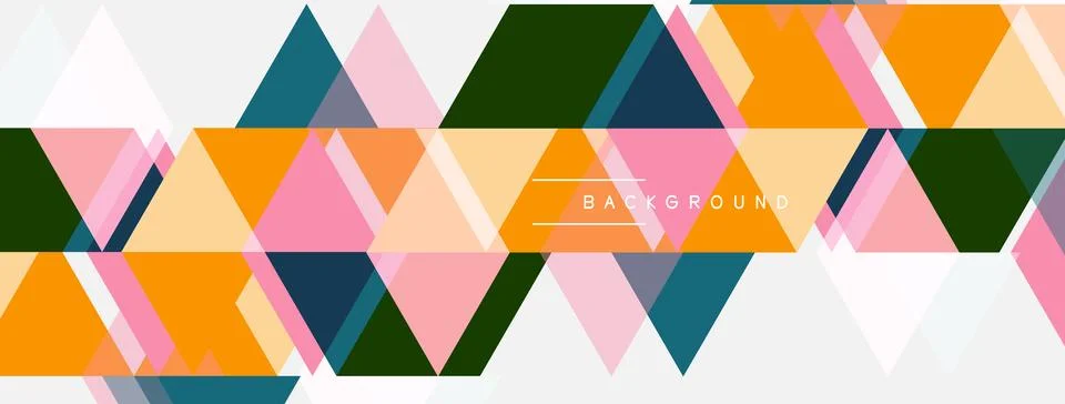 Abstract geometric pattern. Overlapping triangles create colorful, modern d.. 스톡 일러스트