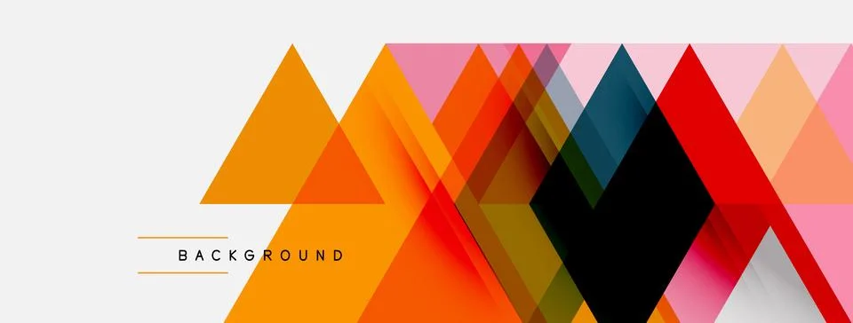 Abstract geometric pattern. Overlapping triangles create vibrant colorful イラスト素材